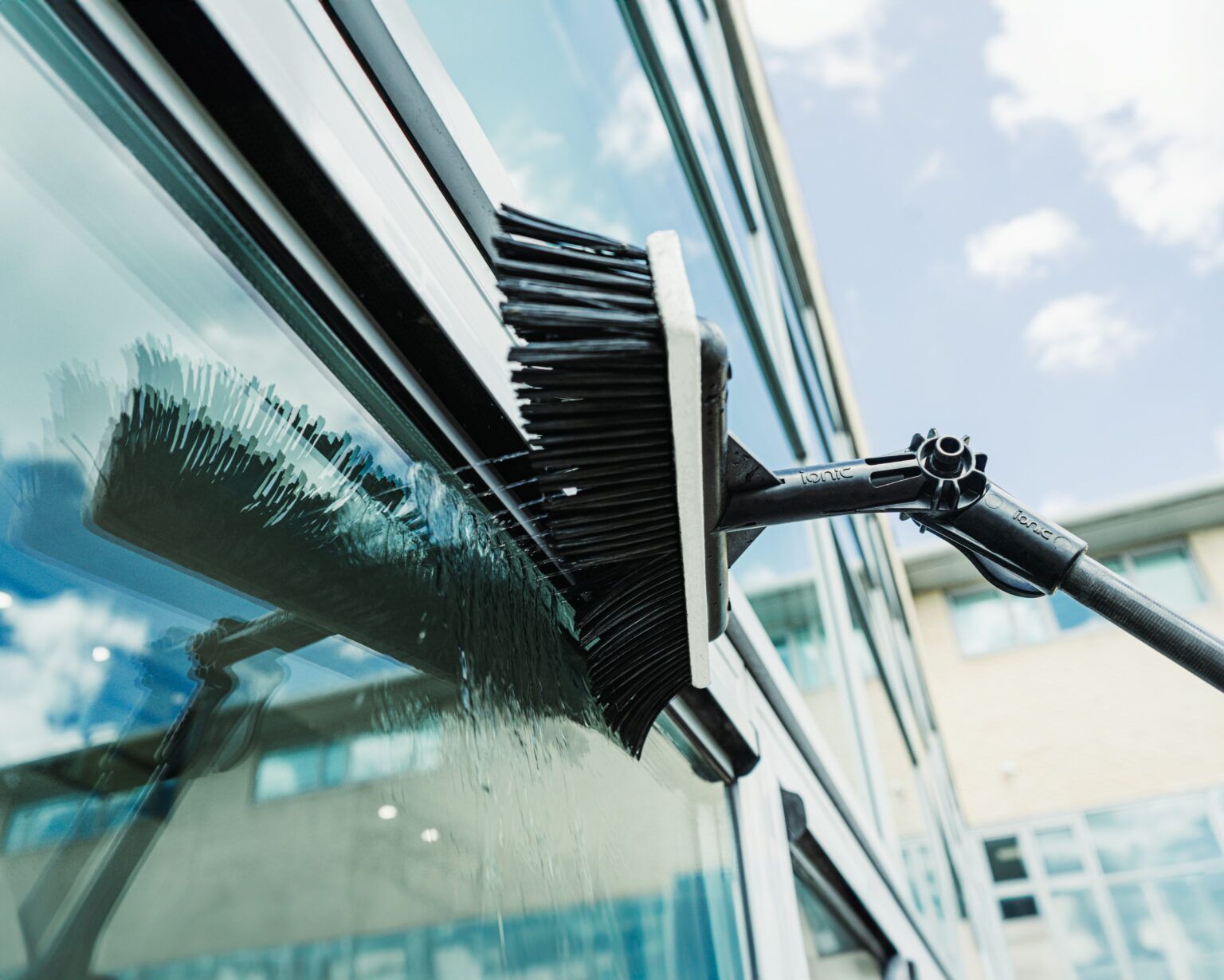 Exterior   Window   cleaning  using   crystal clean  water  leaving  your  windows sparkling clean exterior cleaning 